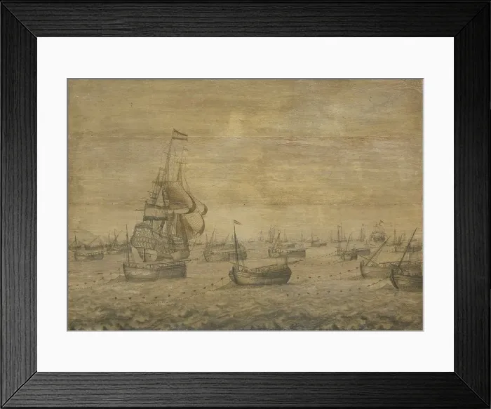Framed Print : The Dutch Herring Fleet, 1670-1700. Creator: Pieter Vogelaer Framed Print : The Dutch Herring Fleet, 1670-1700. Creator: Pieter Vogelaer
