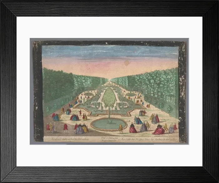 Framed Print : View of the Salle des Festins in the garden of Versailles, 1700-1799. Creator: Anon Framed Print : View of the Salle des Festins in the garden of Versailles, 1700-1799. Creator: Anon