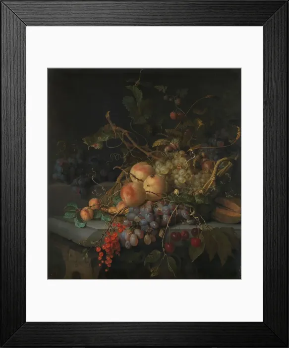 Framed Print : Still Life with Fruit, c.1670-c.1727. Creator: Jacob van Walscapelle Framed Print : Still Life with Fruit, c.1670-c.1727. Creator: Jacob van Walscapelle