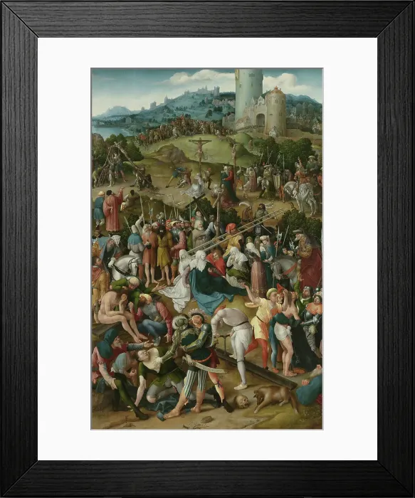 Framed Print : Calvary, c.1520. Creator: Pseudo-Jan Wellens de Cock Framed Print : Calvary, c.1520. Creator: Pseudo-Jan Wellens de Cock