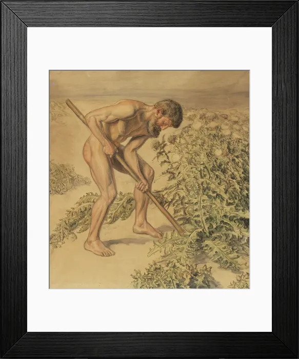 Framed Print : Adam drawing up Thistles, 1903. Creator: Joakim Skovgaard Framed Print : Adam drawing up Thistles, 1903. Creator: Joakim Skovgaard