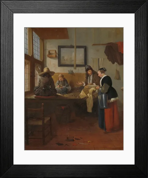 Framed Print : The Tailor's Workshop, 1661-1662. Creator: Gerritsz Quiringh van Brekelenkam Framed Print : The Tailor's Workshop, 1661-1662. Creator: Gerritsz Quiringh van Brekelenkam