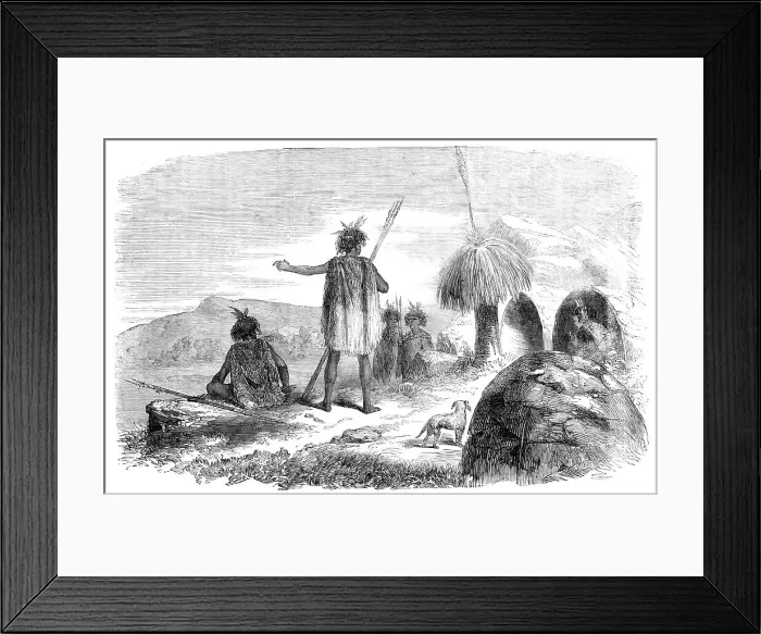 Framed Print : Aborigines of Western Australia, 1857. Creator: Unknown Framed Print : Aborigines of Western Australia, 1857. Creator: Unknown
