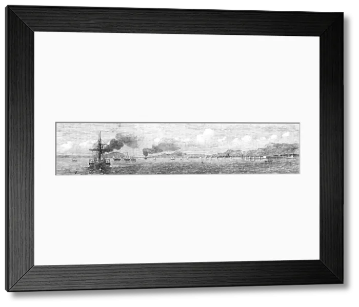 Framed Print : The Persian Expedition - Transports, Bushire, from the Semiramis, Fort for defence... 1857. Creator: Unknown. The Persian Expedition - Transports, Bushire, from the Semiramis, Fort for defence... 1857. Creator: Unknown Framed Print : The Persian Expedition - Transports, Bushire, from the Semiramis, Fort for defence... 1857. Creator: Unknown. The Persian Expedition - Transports, Bushire, from the Semiramis, Fort for defence... 1857. Creator: Unknown
