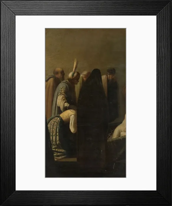Framed Print : The raising of Lazarus, 1620-1650. Creator: School of Rembrandt van Rijn Framed Print : The raising of Lazarus, 1620-1650. Creator: School of Rembrandt van Rijn