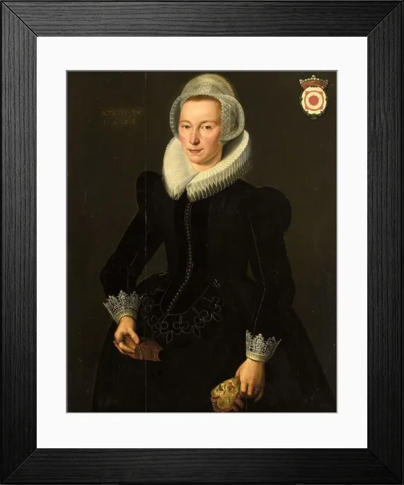 Framed Print : Portrait of Grietje Adriaensdr Grootes (1588-1624), 1622. Creator: Jakob Wabbe Framed Print : Portrait of Grietje Adriaensdr Grootes (1588-1624), 1622. Creator: Jakob Wabbe