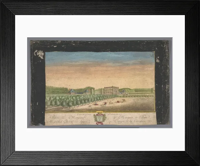 Framed Print : View of the Château de Villette in the vicinity of the city of Paris, 1700-1799. Creator: Anon Framed Print : View of the Château de Villette in the vicinity of the city of Paris, 1700-1799. Creator: Anon