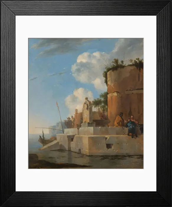 Framed Print : A Coastal Ruin in Italy, 1640-1652. Creator: Jan Asselijin Framed Print : A Coastal Ruin in Italy, 1640-1652. Creator: Jan Asselijin