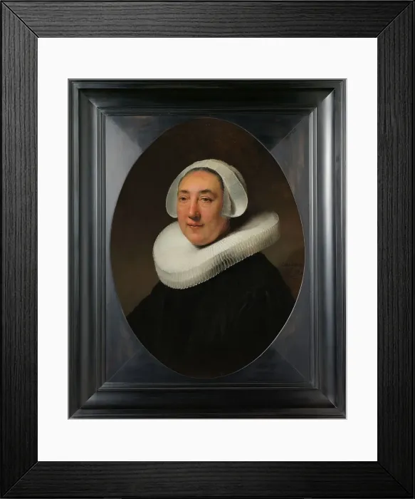 Framed Print : Portrait of Haesje Jacobsdr van Cleyburg, 1634. Creator: Rembrandt Harmensz van Rijn Framed Print : Portrait of Haesje Jacobsdr van Cleyburg, 1634. Creator: Rembrandt Harmensz van Rijn