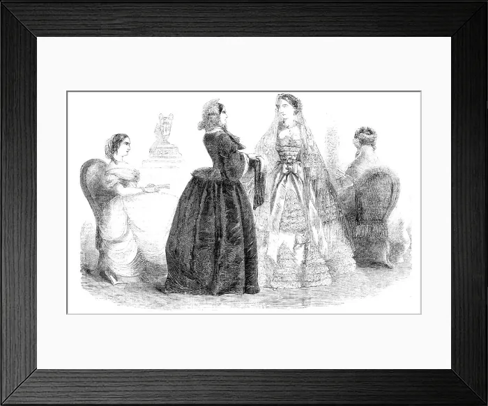 Framed Print : Fashions for March, 1857. Creator: Unknown Framed Print : Fashions for March, 1857. Creator: Unknown