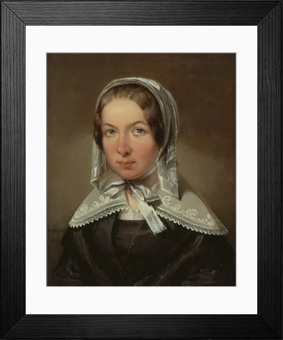 Framed Print : Fredrika Bremer, 1801-1865, 1843. Creator: Johan Gustaf Sandberg Framed Print : Fredrika Bremer, 1801-1865, 1843. Creator: Johan Gustaf Sandberg