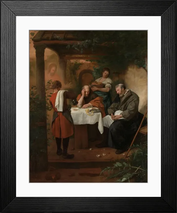 Framed Print : Supper at Emmaus, c.1665-c.1668. Creator: Jan Steen Framed Print : Supper at Emmaus, c.1665-c.1668. Creator: Jan Steen
