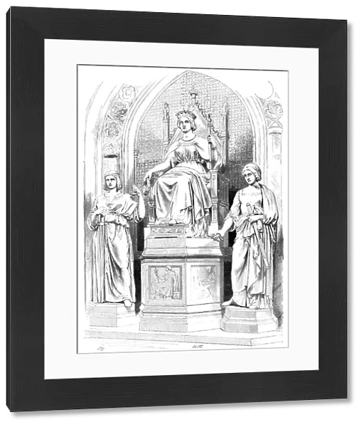 Marble Group in the Prince's Chamber, House of Lords - Her Majesty Queen Victoria... 1857. Creators: Unknown, J. & A.W.. Marble Group in the Prince's Chamber, House of Lords - Her Majesty Queen Victoria... 1857. Creators: Unknown, J. & A.W