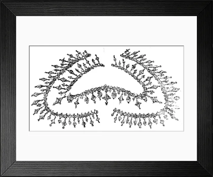 Framed Print : Fringe of Diamonds, 1857. Creator: Unknown Framed Print : Fringe of Diamonds, 1857. Creator: Unknown