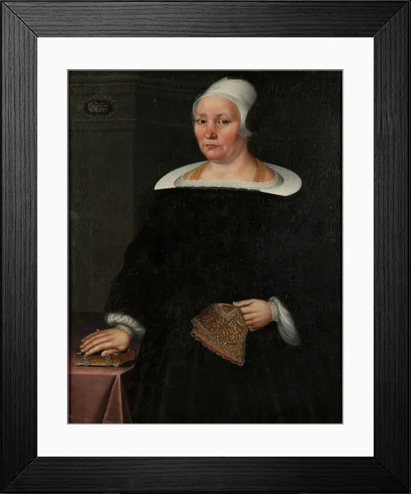 Framed Print : Barbara (Barbro) Cassiopæa (1610-1679), married to contract provost Olaus Christophori... 1954. Creator: Johan I Aureller Framed Print : Barbara (Barbro) Cassiopæa (1610-1679), married to contract provost Olaus Christophori... 1954. Creator: Johan I Aureller