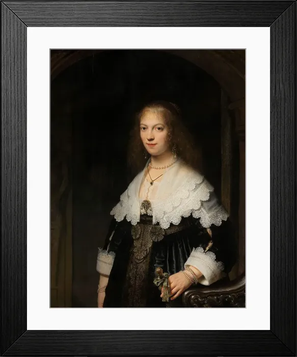 Framed Print : Portrait of a Woman, Possibly Maria Trip, 1639. Creator: Rembrandt Harmensz van Rijn Framed Print : Portrait of a Woman, Possibly Maria Trip, 1639. Creator: Rembrandt Harmensz van Rijn