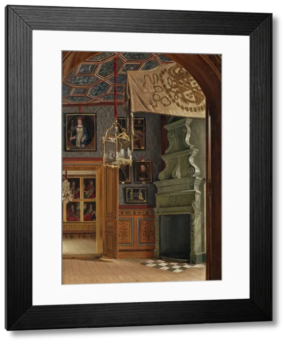 Framed Print : Gripsholm Castle, the drawing hall, 1881. Creator: Johan Robert Nilsson