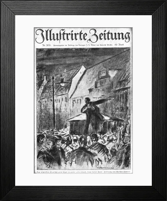Framed Print : Les Heures d'Angoisse; Le Grand Soir en Allemagne, 31 Octobre 1918, 1918. Creator: Unknown. Les Heures d'Angoisse; Le Grand Soir en Allemagne, 31 Octobre 1918, 1918. Creator: Unknown Framed Print : Les Heures d'Angoisse; Le Grand Soir en Allemagne, 31 Octobre 1918, 1918. Creator: Unknown. Les Heures d'Angoisse; Le Grand Soir en Allemagne, 31 Octobre 1918, 1918. Creator: Unknown