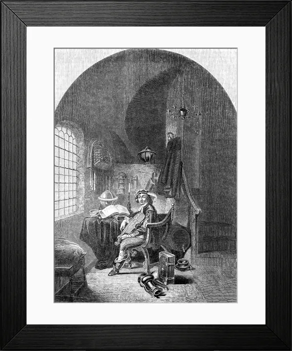 Framed Print : Gerhard Douw's Portrait of Himself, 1857. Creator: M. Jackson Framed Print : Gerhard Douw's Portrait of Himself, 1857. Creator: M. Jackson