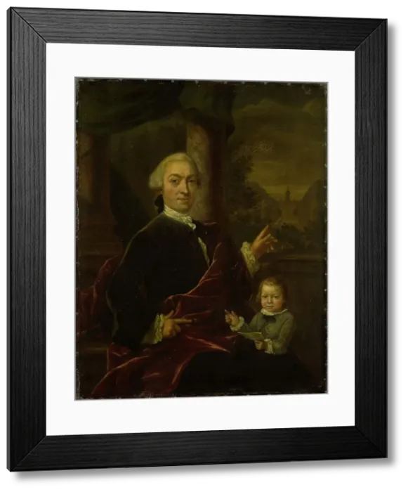 Framed Print : Family Portrait of Jan van de Poll, Banker and Burgomaster of Amsterdam with his young Son Harman, 1 Creator: Jan Maurits Quinkhard Framed Print : Family Portrait of Jan van de Poll, Banker and Burgomaster of Amsterdam with his young Son Harman, 1 Creator: Jan Maurits Quinkhard