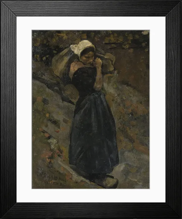 Framed Print : A Peasant Woman carrying a Sack, 1889. Creator: Richard Roland Holst Framed Print : A Peasant Woman carrying a Sack, 1889. Creator: Richard Roland Holst