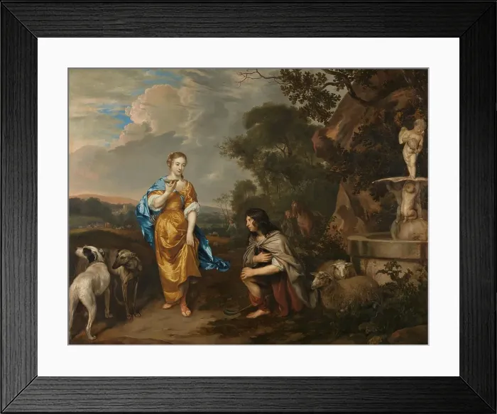 Framed Print : Double portrait of a young couple as Granida and Daiphilo, c.1640-c.1670. Creator: Jan Mytens Framed Print : Double portrait of a young couple as Granida and Daiphilo, c.1640-c.1670. Creator: Jan Mytens