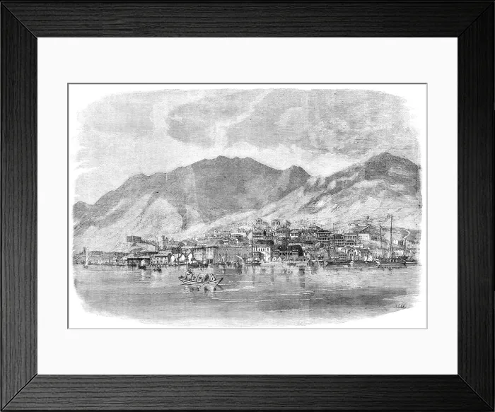 Framed Print : Hong-Kong: Central Portion of the Town of Victoria, 1857. Creator: Unknown