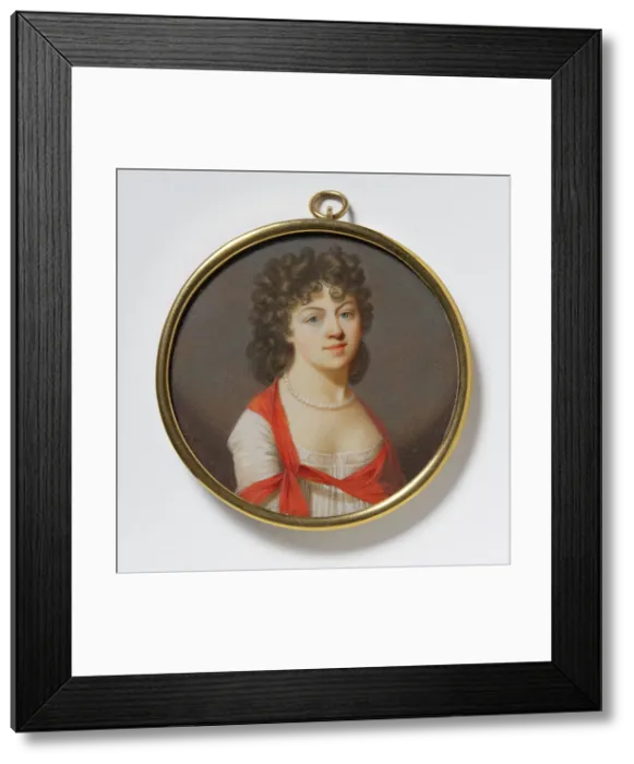 Framed Print : Fredrica Charlotta (Lolotte) Forsberg, 1766-1840, married Stenbock, Countess, lady in waiting, 1799. Creator: Giovanni Domenico Bossi Framed Print : Fredrica Charlotta (Lolotte) Forsberg, 1766-1840, married Stenbock, Countess, lady in waiting, 1799. Creator: Giovanni Domenico Bossi