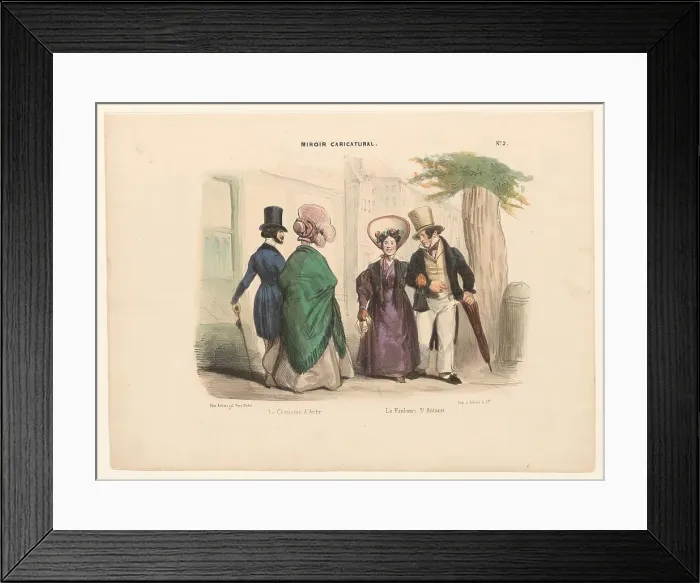 Framed Print : La Chaussée d'Antin / Le Faubourg St. Antoine, c.1820-c.1840. Creators: Anon, Aubert et Cie, Aubert Framed Print : La Chaussée d'Antin / Le Faubourg St. Antoine, c.1820-c.1840. Creators: Anon, Aubert et Cie, Aubert