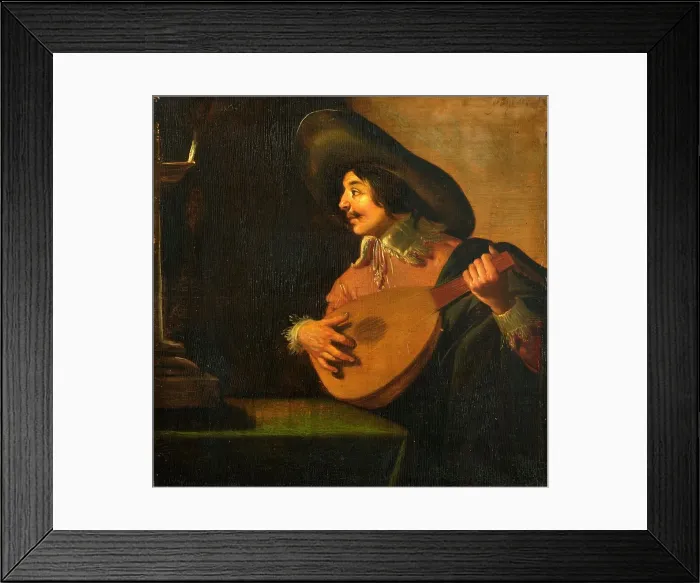 Framed Print : The Lute Player, c.1630-c.1640. Creator: Jan van Bijlert Framed Print : The Lute Player, c.1630-c.1640. Creator: Jan van Bijlert