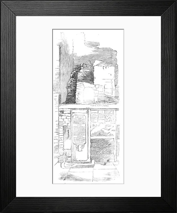 Framed Print : Pump in Ray-Street, Clerkenwell-Green, supplied from the Clerks Well, 1857. Creator: Unknown Framed Print : Pump in Ray-Street, Clerkenwell-Green, supplied from the Clerks Well, 1857. Creator: Unknown