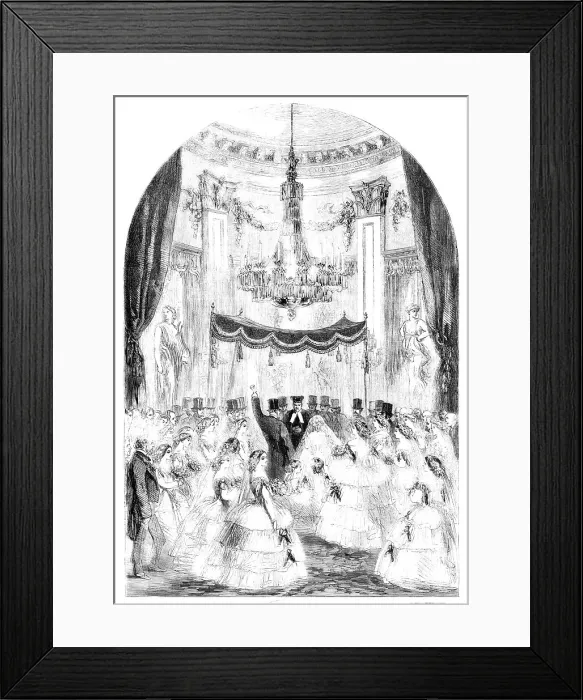 Framed Print : Marriage Ceremonial of the Baron Alphonse de Rothschild and Miss Leonora Rothschild... 1857. Creator: Unknown Framed Print : Marriage Ceremonial of the Baron Alphonse de Rothschild and Miss Leonora Rothschild... 1857. Creator: Unknown