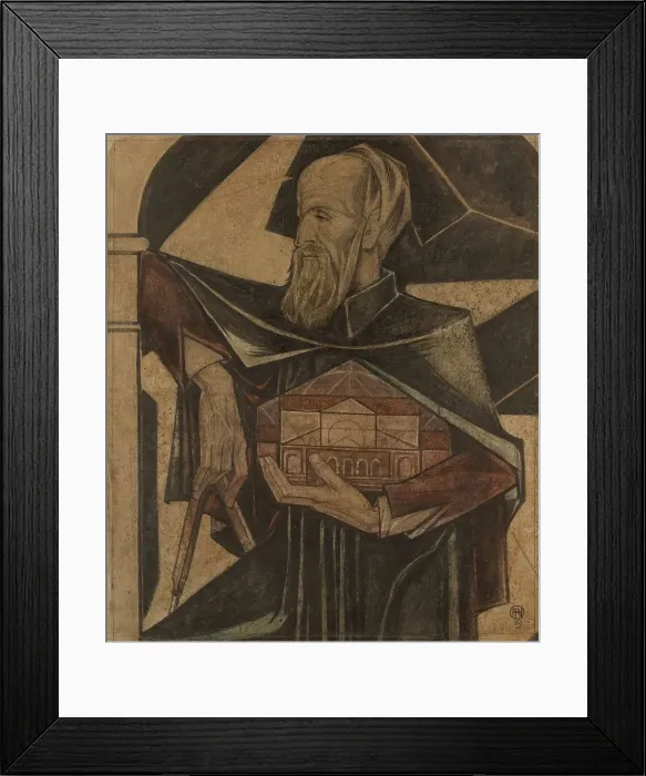 Framed Print : The Architect, 1919. Creator: Richard Roland Holst Framed Print : The Architect, 1919. Creator: Richard Roland Holst