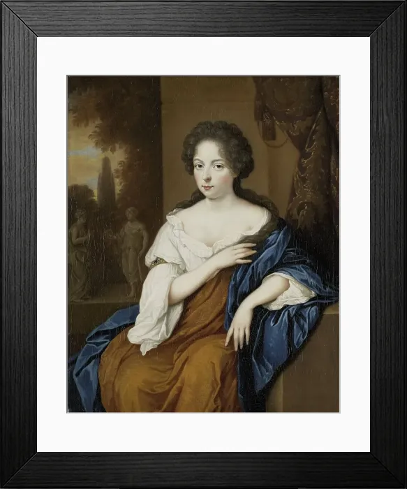 Framed Print : Portrait of a Woman, 1670-1700. Creator: Johannes van Haensbergen Framed Print : Portrait of a Woman, 1670-1700. Creator: Johannes van Haensbergen