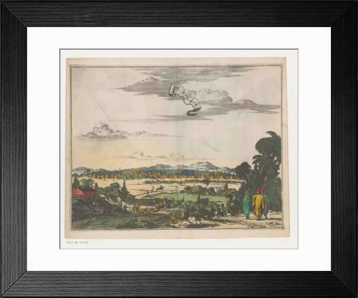 Framed Print : View of Kashan, c.1698-c.1725. Creators: Anon, Pieter van der Aa, Carel Allard Framed Print : View of Kashan, c.1698-c.1725. Creators: Anon, Pieter van der Aa, Carel Allard