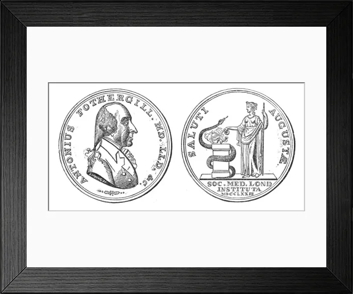 Framed Print : The Fothergillian Gold Medal of the Medical Society of London, 1857. Creator: Unknown Framed Print : The Fothergillian Gold Medal of the Medical Society of London, 1857. Creator: Unknown