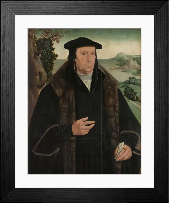 Framed Print : Portrait of Cornelis Aerentsz van der Dussen (1481-1556), c.1555-c.1570. Creator: Unknown Framed Print : Portrait of Cornelis Aerentsz van der Dussen (1481-1556), c.1555-c.1570. Creator: Unknown
