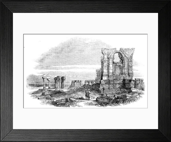 Framed Print : Sketches in Cashmere - Ruins of Ancient Temple, near Islambad, 1857. Creator: Unknown Framed Print : Sketches in Cashmere - Ruins of Ancient Temple, near Islambad, 1857. Creator: Unknown