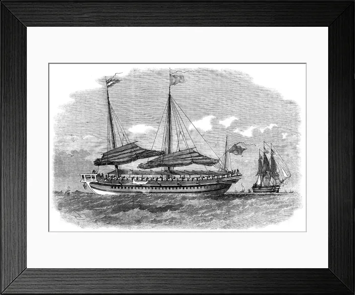 Framed Print : The War in China - Chinese Modern Junk of War: Second Class, 1857. Creator: Unknown Framed Print : The War in China - Chinese Modern Junk of War: Second Class, 1857. Creator: Unknown