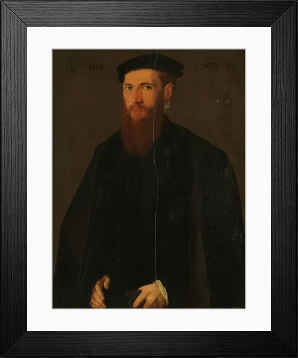 Framed Print : Portrait of Willem van Lokhorst (1514-64), 1554. Creator: Unknown Framed Print : Portrait of Willem van Lokhorst (1514-64), 1554. Creator: Unknown