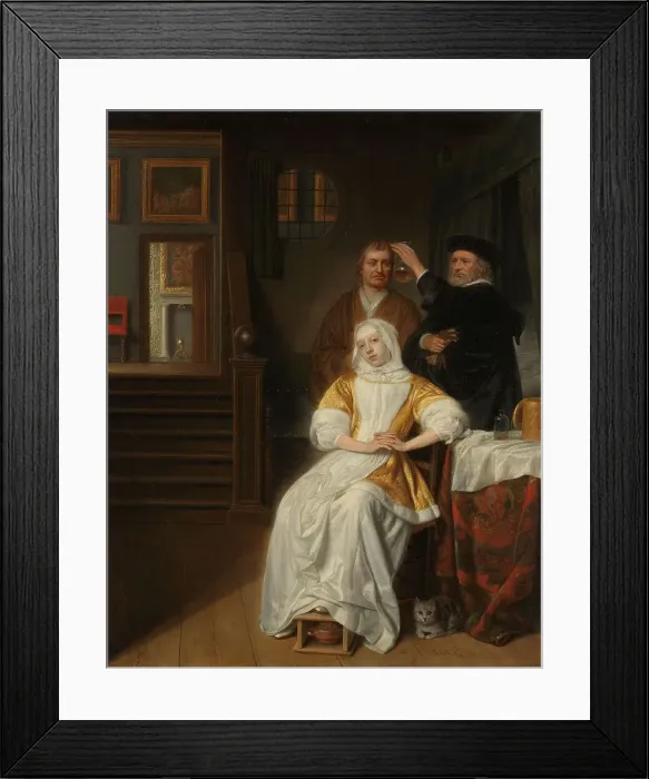 Framed Print : The Anemic Lady, 1660-1678. Creator: Samuel van Hoogstraten Framed Print : The Anemic Lady, 1660-1678. Creator: Samuel van Hoogstraten