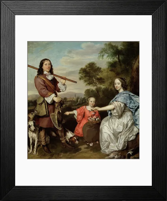 Framed Print : Family Portrait, 1655. Creator: Jan Mytens Framed Print : Family Portrait, 1655. Creator: Jan Mytens
