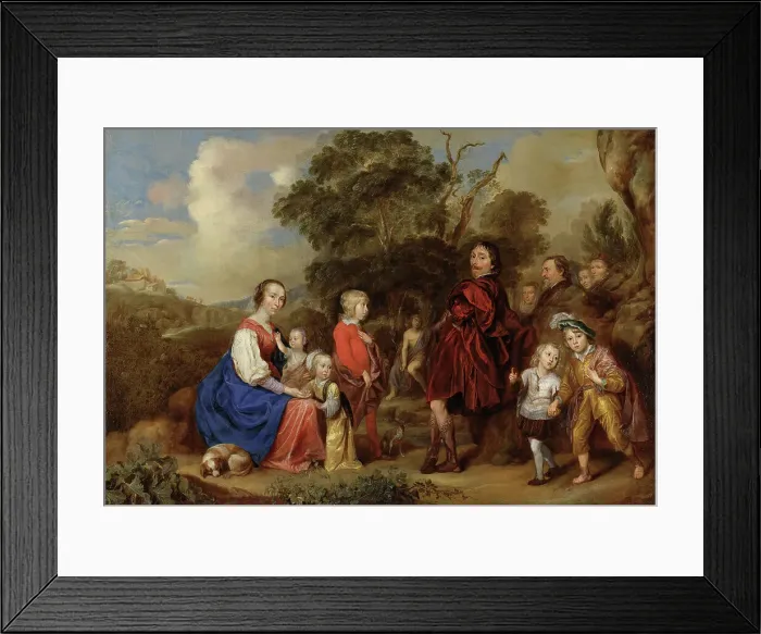 Framed Print : Family Portrait with St. John the Baptist, 1639. Creator: Jan Mytens