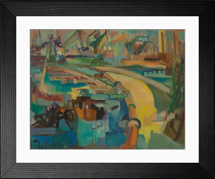 Framed Print : Dry Dock on Curaçao, 1959. Creator: Suzanne Perlman