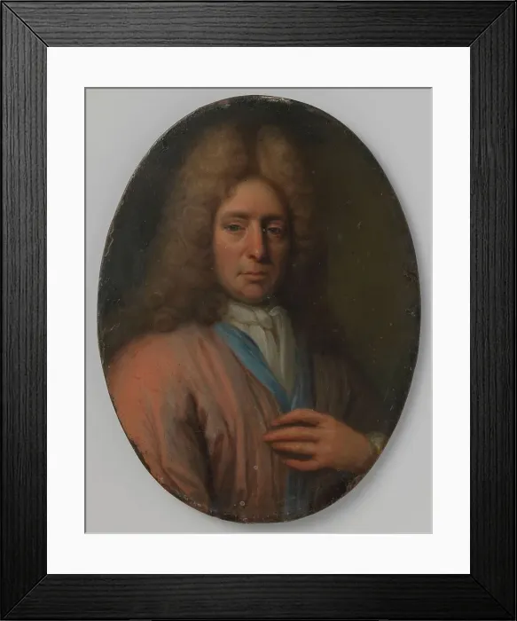 Framed Print : Portrait of a Man, perhaps a Self Portrait, 1670-1693. Creator: Jan Verkolje Framed Print : Portrait of a Man, perhaps a Self Portrait, 1670-1693. Creator: Jan Verkolje