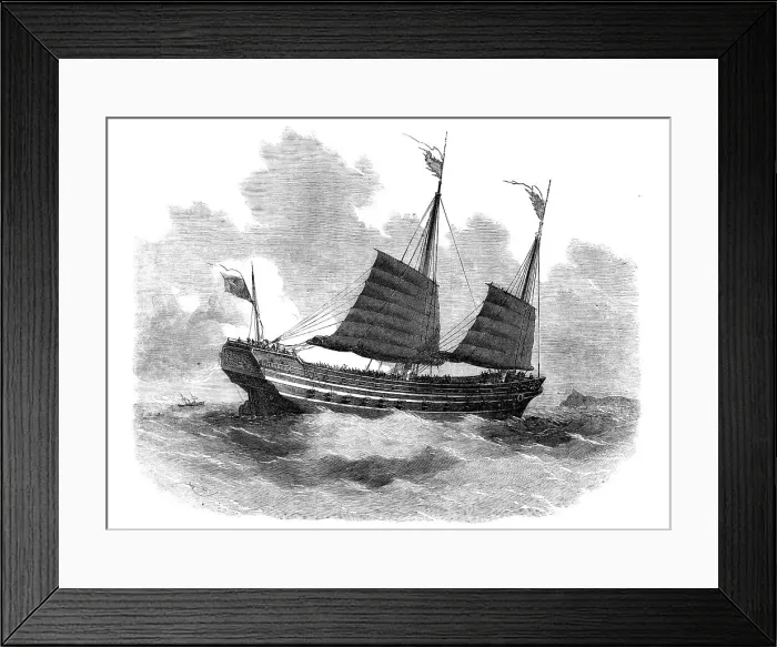 Framed Print : The War in China - Chinese Modern First-Class Junk of War, 1857. Creator: Unknown Framed Print : The War in China - Chinese Modern First-Class Junk of War, 1857. Creator: Unknown