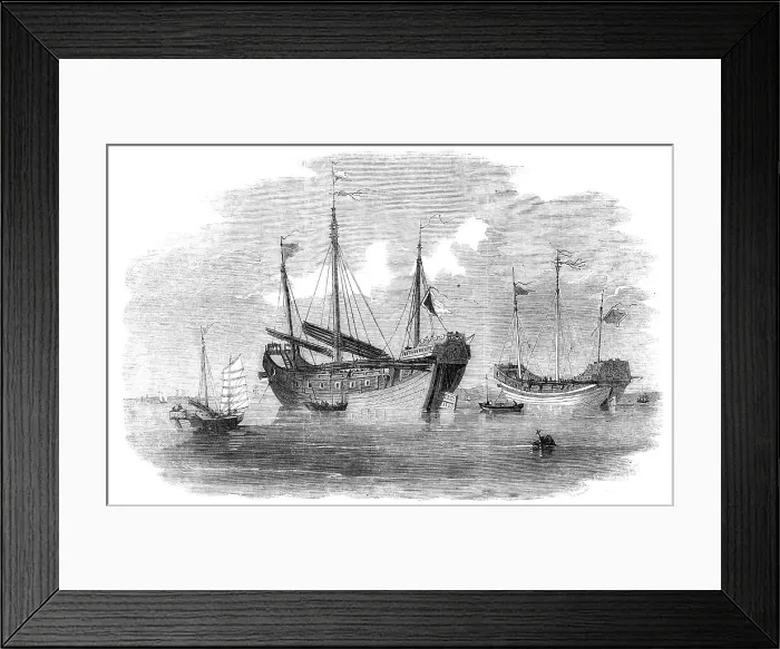 Framed Print : The War in China - Chinese War Junks of the Old Style, 1857. Creator: Unknown Framed Print : The War in China - Chinese War Junks of the Old Style, 1857. Creator: Unknown