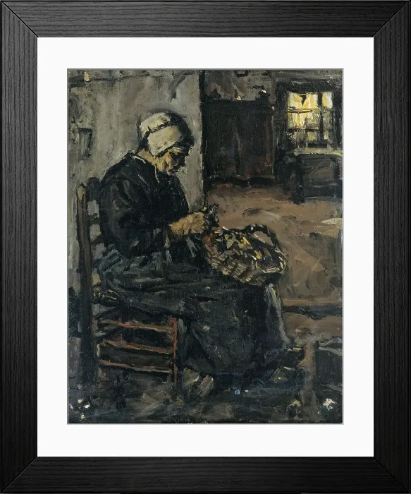 Framed Print : Peasant Woman Peeling Potatoes, 1875-1922. Creator: Suze Robertson Framed Print : Peasant Woman Peeling Potatoes, 1875-1922. Creator: Suze Robertson