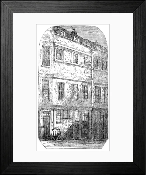 Framed Print : The House in which Chatterton died, Brook-Street, Holborn, 1857. Creator: Unknown Framed Print : The House in which Chatterton died, Brook-Street, Holborn, 1857. Creator: Unknown