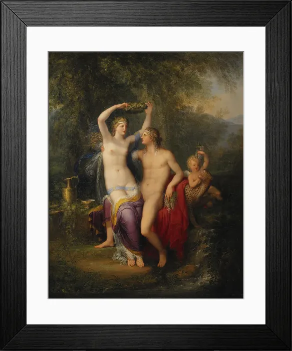 Framed Print : Bacchus and Ariadne, late 18th century. Creator: Jonas Akerstrom Framed Print : Bacchus and Ariadne, late 18th century. Creator: Jonas Akerstrom
